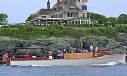 Newport_Private-Boat-Charters_Yacht-Rum-Runner-II the yacht rum runner II sailing down the coastline