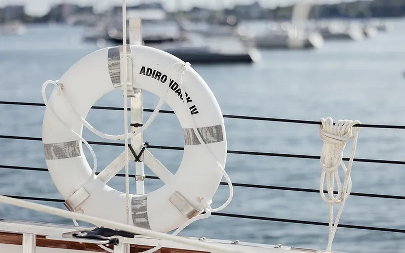 ADIV20 Life Ring on Schooner Adirondack IV in Newport RI
